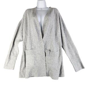 Love Ellie XXL Womens Open Front Cardigan Sweater With Pockets In Light Gray Acr
